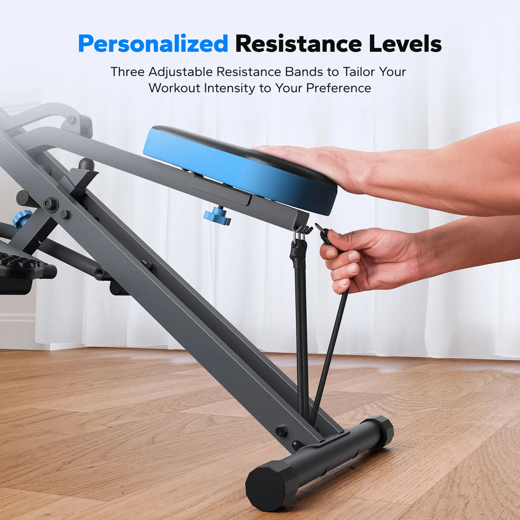 2-in-1 Squat & Rowing Machine with Adjustable Resistance