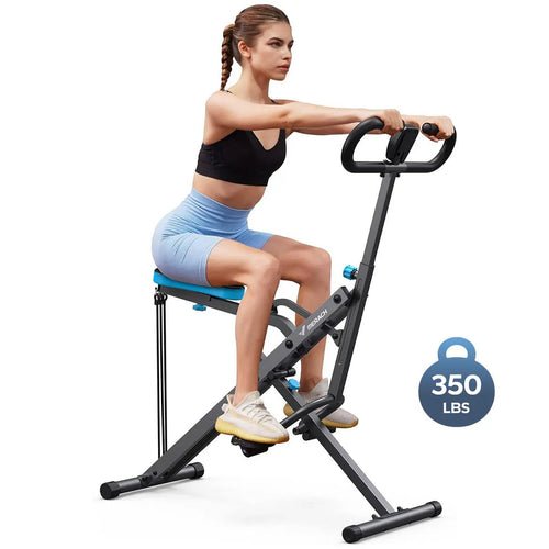 2-in-1 Squat & Rowing Machine with Adjustable Resistance